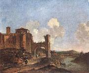 ASSELYN, Jan Italian Landscape with SS. Giovanni e Paolo in Rome Sweden oil painting reproduction
